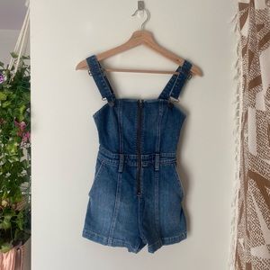 ALICE AND OLIVIA DENIM ROMPER